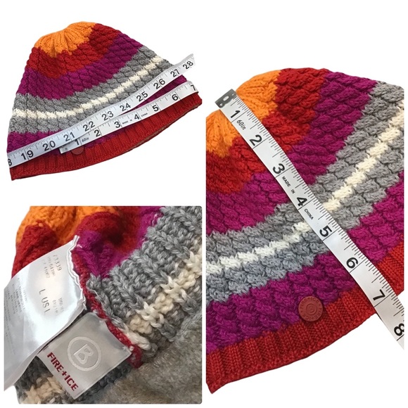 BOGNER - Fire + Ice Strip Knit Beanie Hat - Picture 8 of 16